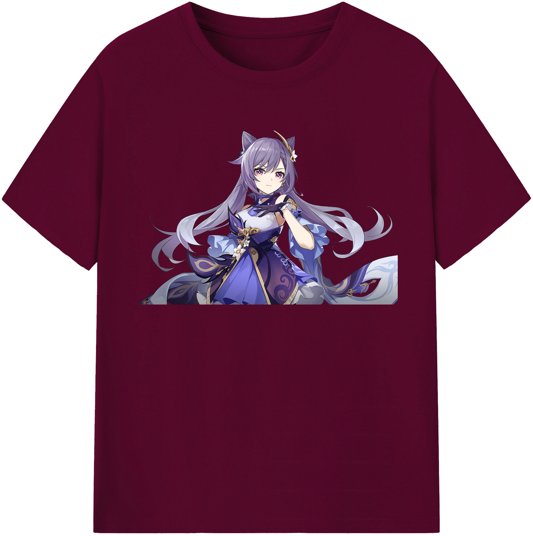 げんし神 刻晴 こくせい genshin Kokusei レディースカジュアルプリントTシャツ（綿100％）